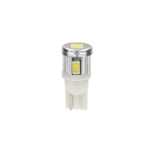 12V Mega-Led 6 –  6 SMD x 1 chip – (T10) – W2,1×9,5d – 2 pz  – D/Blister – Bianco – Doppia polarità – Resistenza incorporata